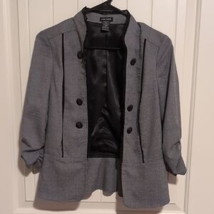 Stoosh Gray Women's Blazer With Black Accents